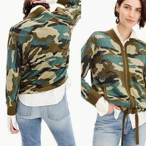 Brand new JCrew Bomber Camo Sweater